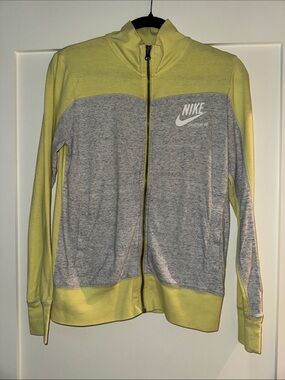 Nike Sportswear Two-Tone Zip Jacket - Yellow & Gray